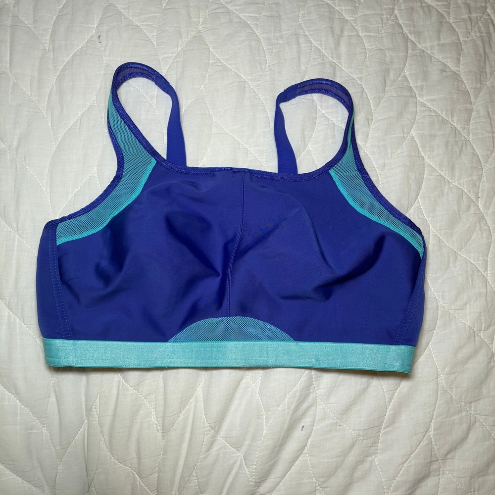 Wacoal Sports Bra 36DDD / 36F Purple Teal Excellent Underwire Support Running